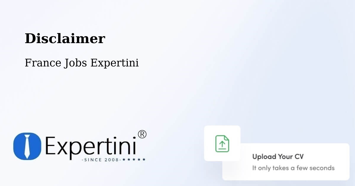 Disclaimer – Noisy Le Sec - France Jobs Expertini